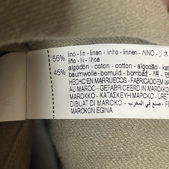 Zara blazer linen blend sz XS gray 2 button - Picture 8 of 9